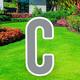 Silver Letter (C) Corrugated Plastic Yard Sign, 30in